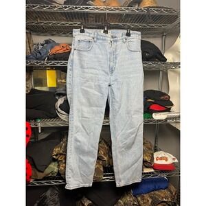 Abercrombie Fitch Curve Love Ultra High Rise  Straight Light Wash Jeans 31x12